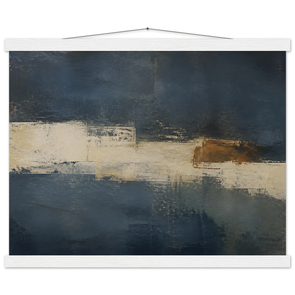 Ivory Crossing: abstract, ivory and serene lines. Fine art poster by The Light Stays.