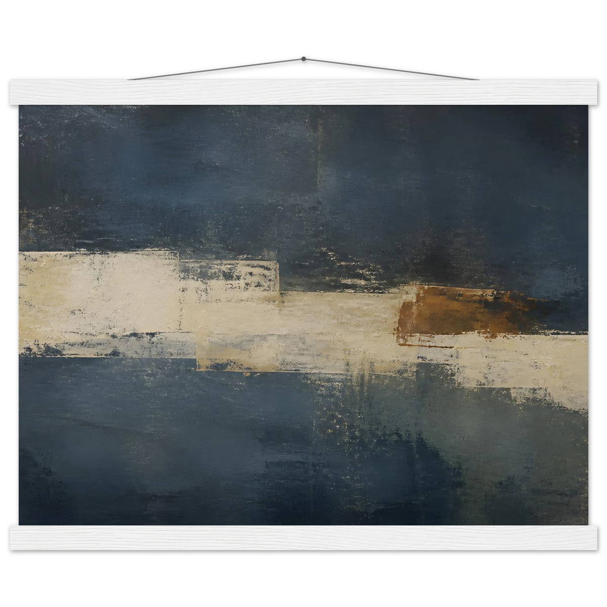 Ivory Crossing: abstract, ivory and serene lines. Fine art poster by The Light Stays.
