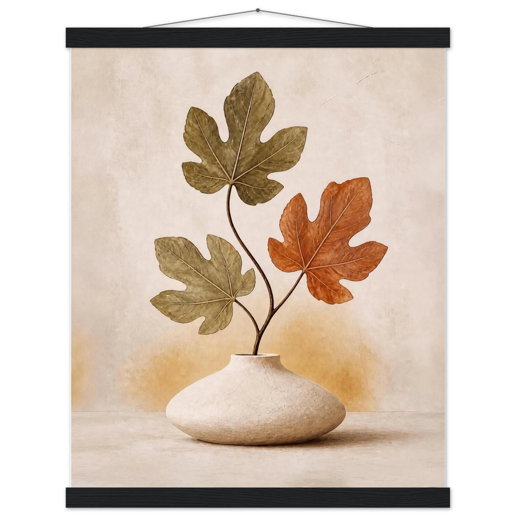 Fig Season: mediterranean and earth tones. Museum-quality fine art poster.