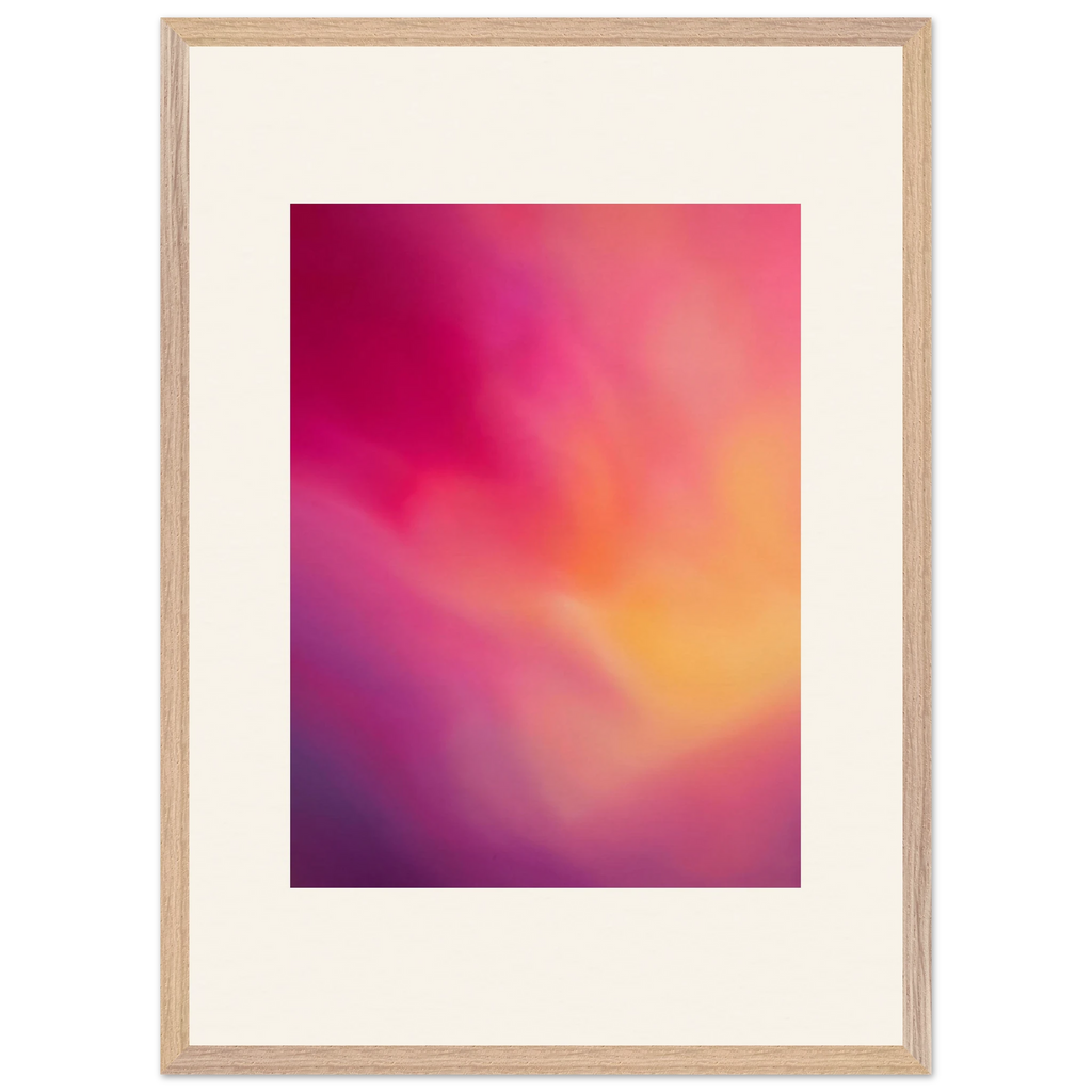 Magenta Plume, gradient, magenta and movement. Archival framed fine art print shown framed.