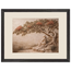 Under the Blossoms: impasto, figure and blossoming canopy. Framed fine art print.