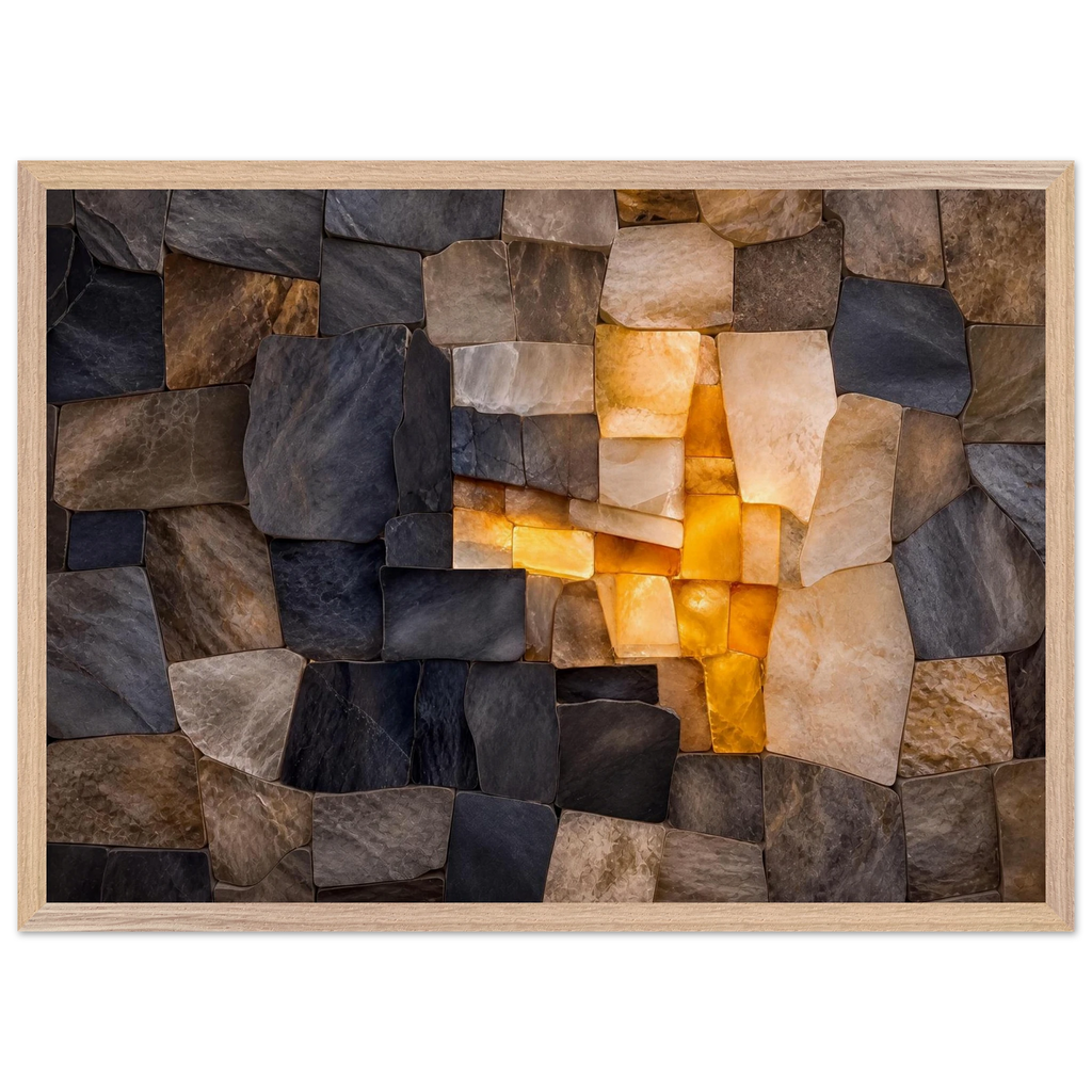 Citrine Seam: lumen and siena. Framed fine art print by The Light Stays.