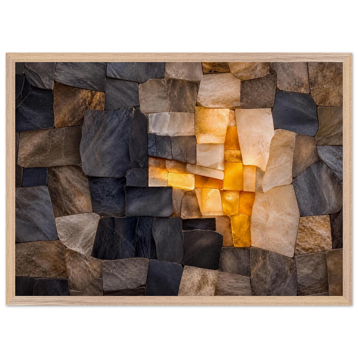 Citrine Seam: lumen and siena. Framed fine art print by The Light Stays.