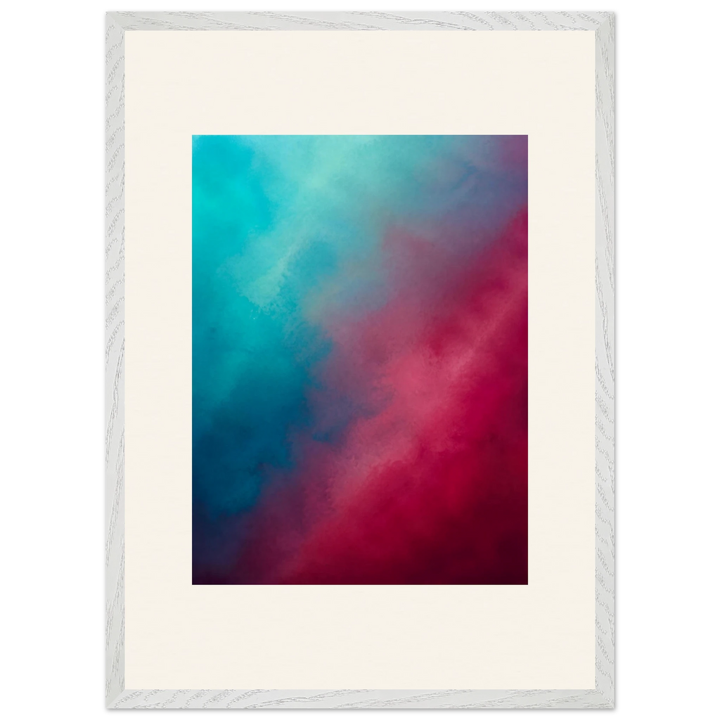 Wine Hour: gradient, dusk and deep color. Museum-quality framed fine art print.