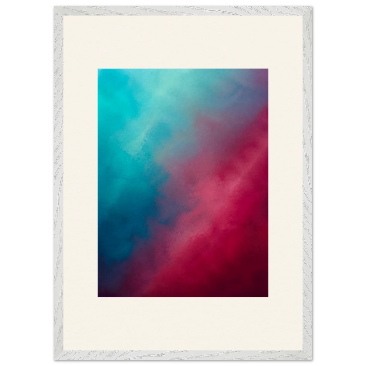 Wine Hour: gradient, dusk and deep color. Museum-quality framed fine art print.