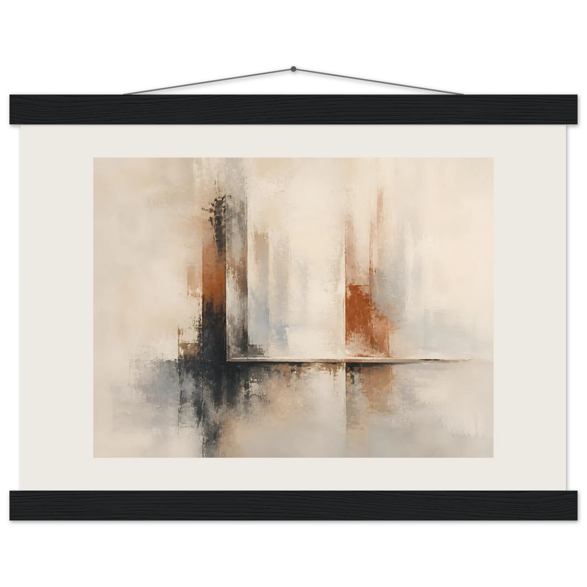 Mineral Threshold: architecture, geometry and rust. Fine art poster with wooden hanger by The Light Stays.