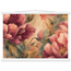Crimson Peonies, flowers and botanical. Archival fine art poster shown framed.
