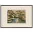 Papyrus Pond: lake, papyrus and serene greens. Framed fine art print, alternate frame and size.