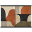 Compass and Clay: geometric abstract, clay and curves. Fine art poster, alternate frame and size.