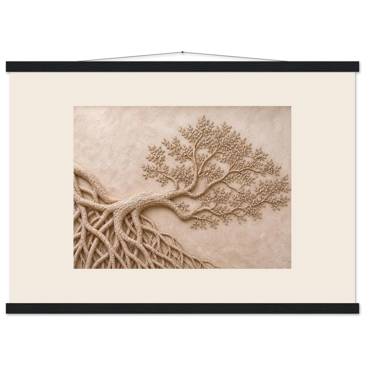 Root Lattice: petra and herbarium. Fine art poster, alternate frame and size.