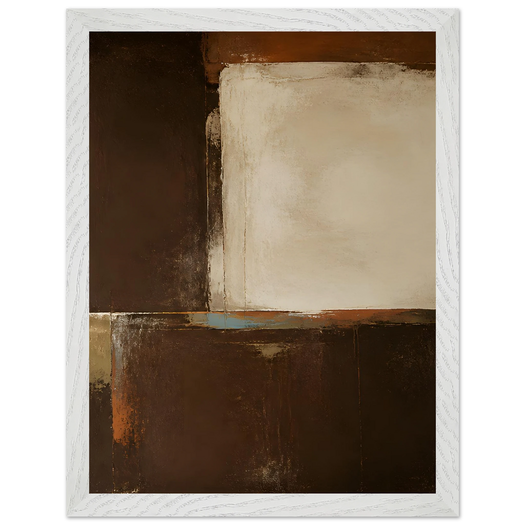 Terracotta Diptych, Panel II of II: two panels, terracotta and cream. Museum-quality framed fine art print.