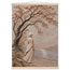 Spring Walk: impasto, lake and blossoming tree. Fine art poster, alternate frame and size.