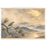 Golden Moon Bird: japanese art and japandi. Museum-quality fine art poster.