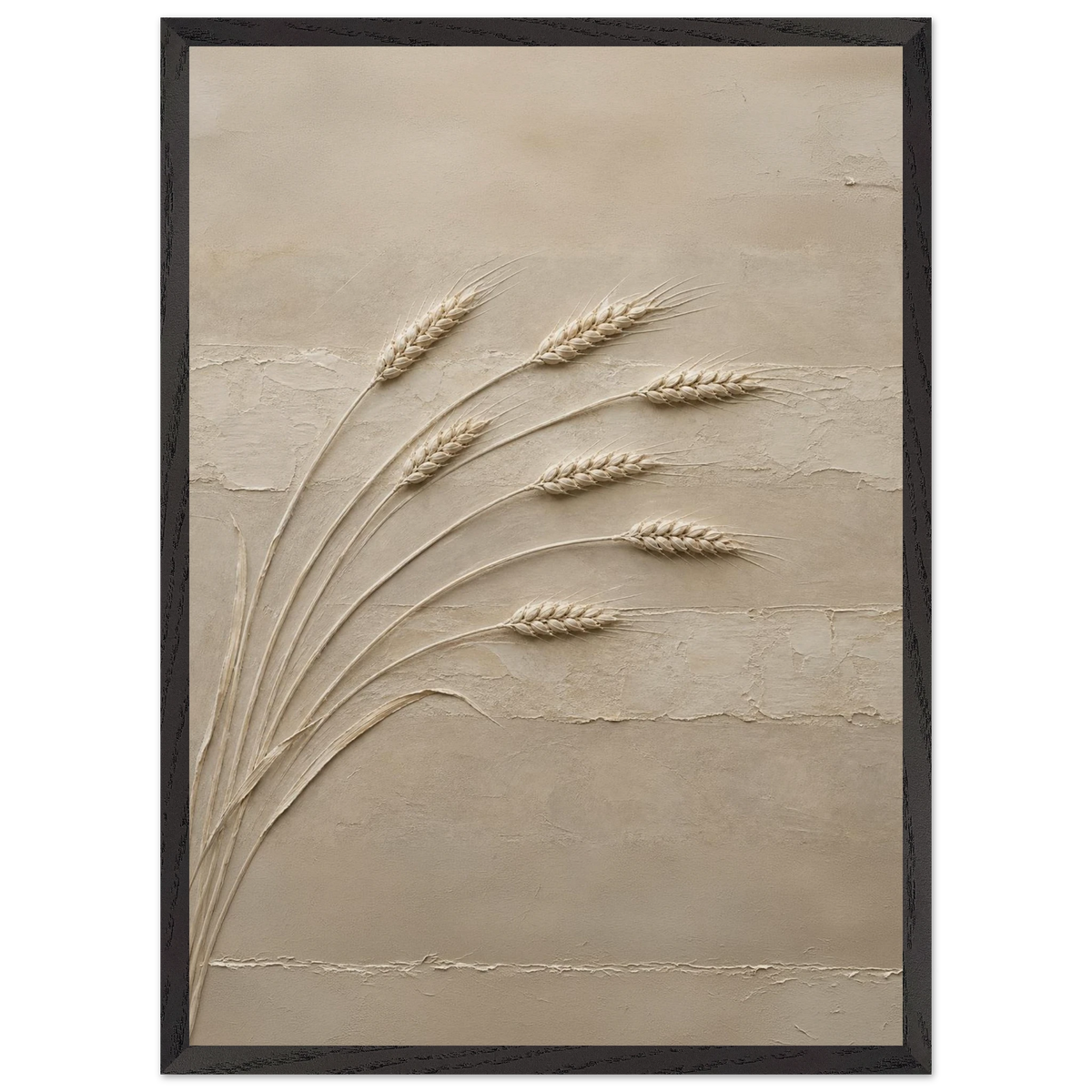Wheat in Relief: faith, texture and botanical. Framed fine art print by The Light Stays.