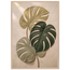Stone Monstera: botanical and nature. Framed fine art print, alternate frame and size.