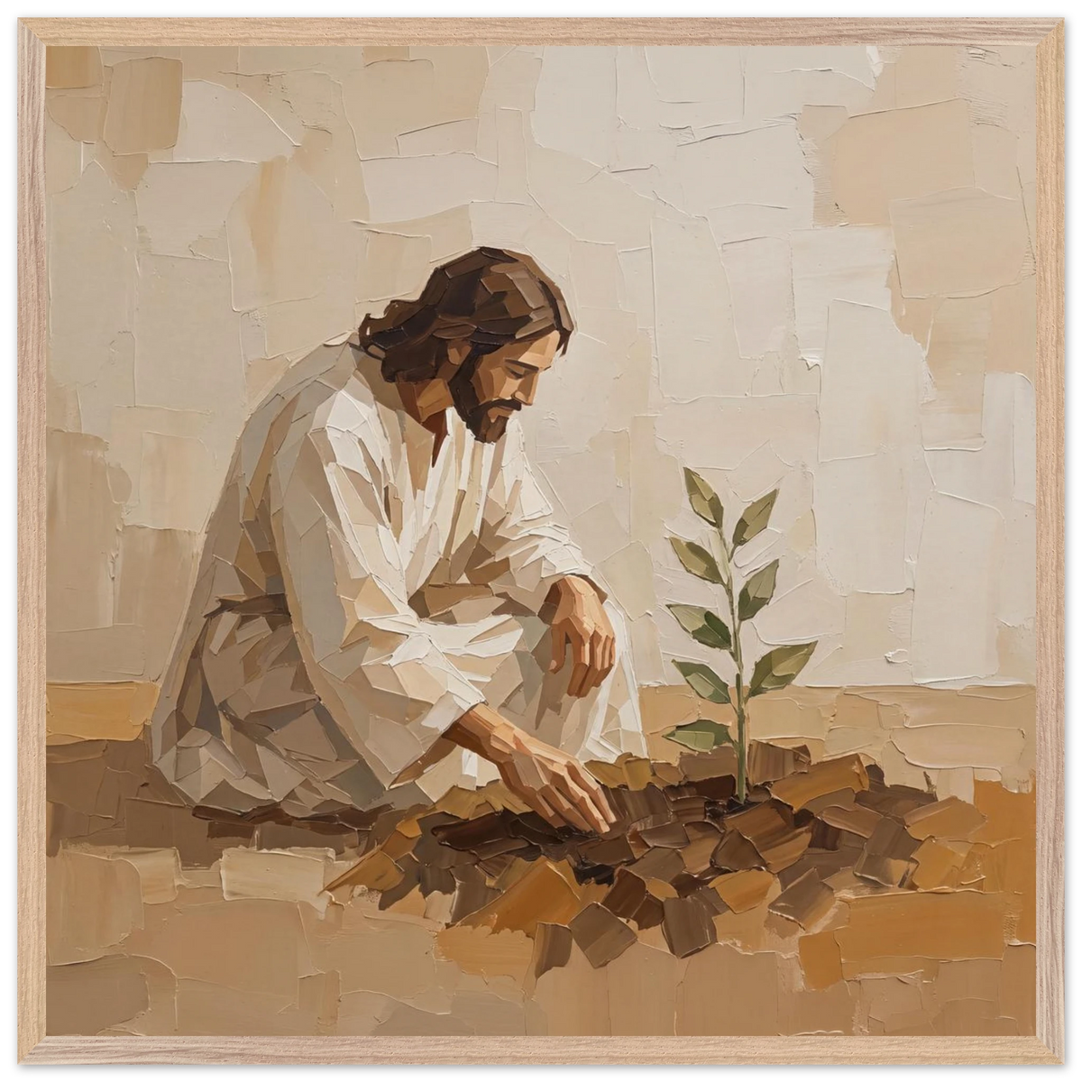 First Seeds: jesus, faith and botanical. Framed fine art print by The Light Stays.