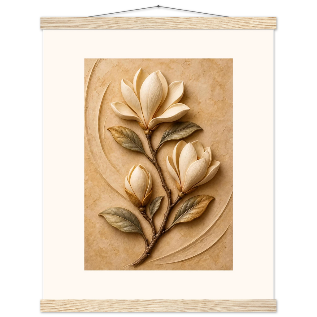 Magnolia Arc: flowers and botanical. Fine art poster by The Light Stays.