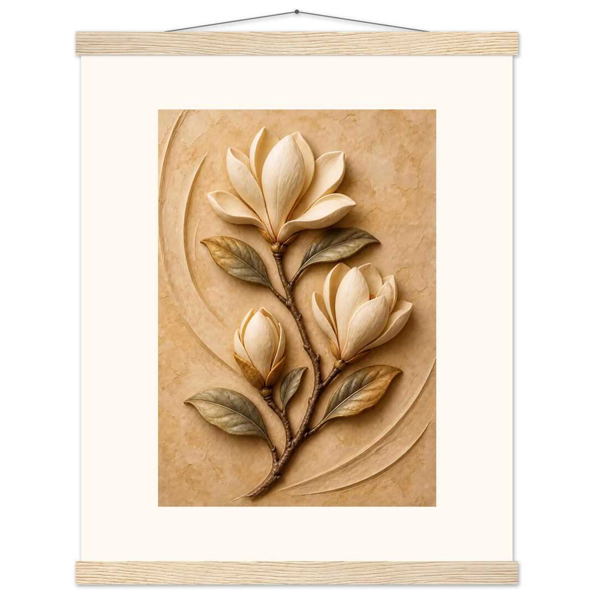 Magnolia Arc: flowers and botanical. Fine art poster by The Light Stays.