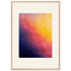 Turquoise and Gold: gradient, night and morning. Framed fine art print, alternate frame and size.