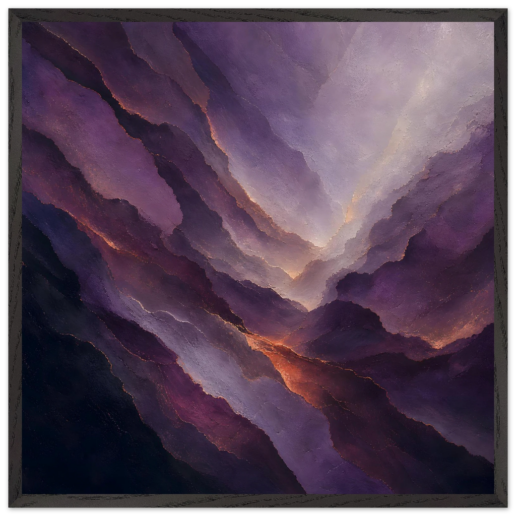 Violet Infinity: moon and night. Museum-quality framed fine art print.