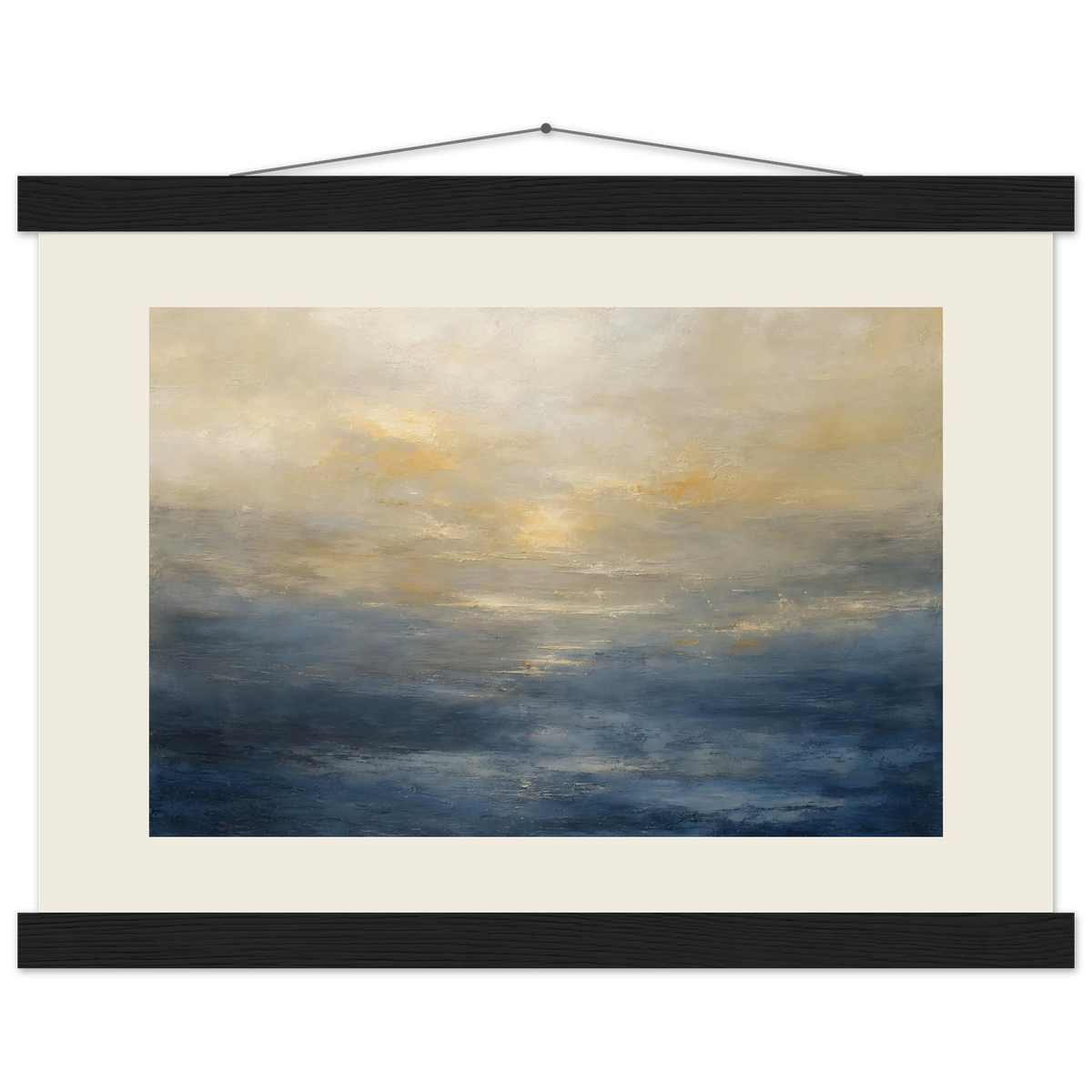 Golden Sea Mist: sea and coastal landscape. Fine art poster by The Light Stays.