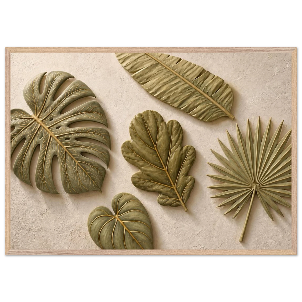 Green Constellation: botanical, green and loose rhythm. Framed fine art print by The Light Stays.