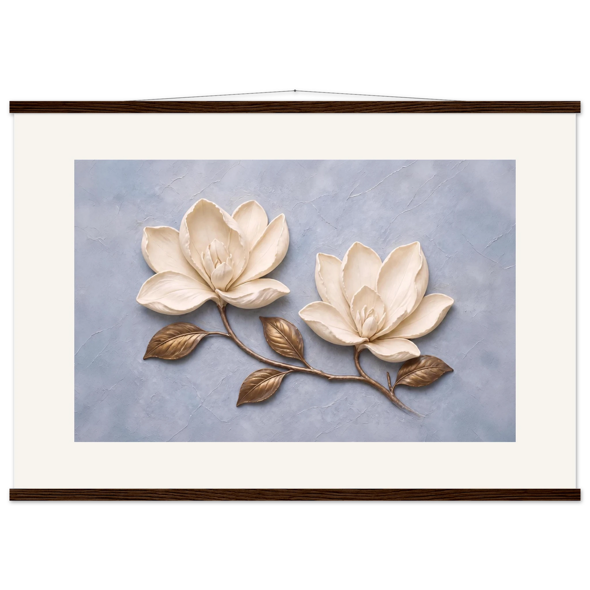 Bronze Magnolia: flowers and botanical. Fine art poster by The Light Stays.
