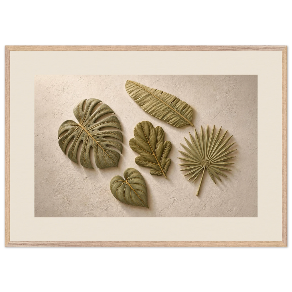 Green Constellation, botanical, green and loose rhythm. Archival framed fine art print shown framed.