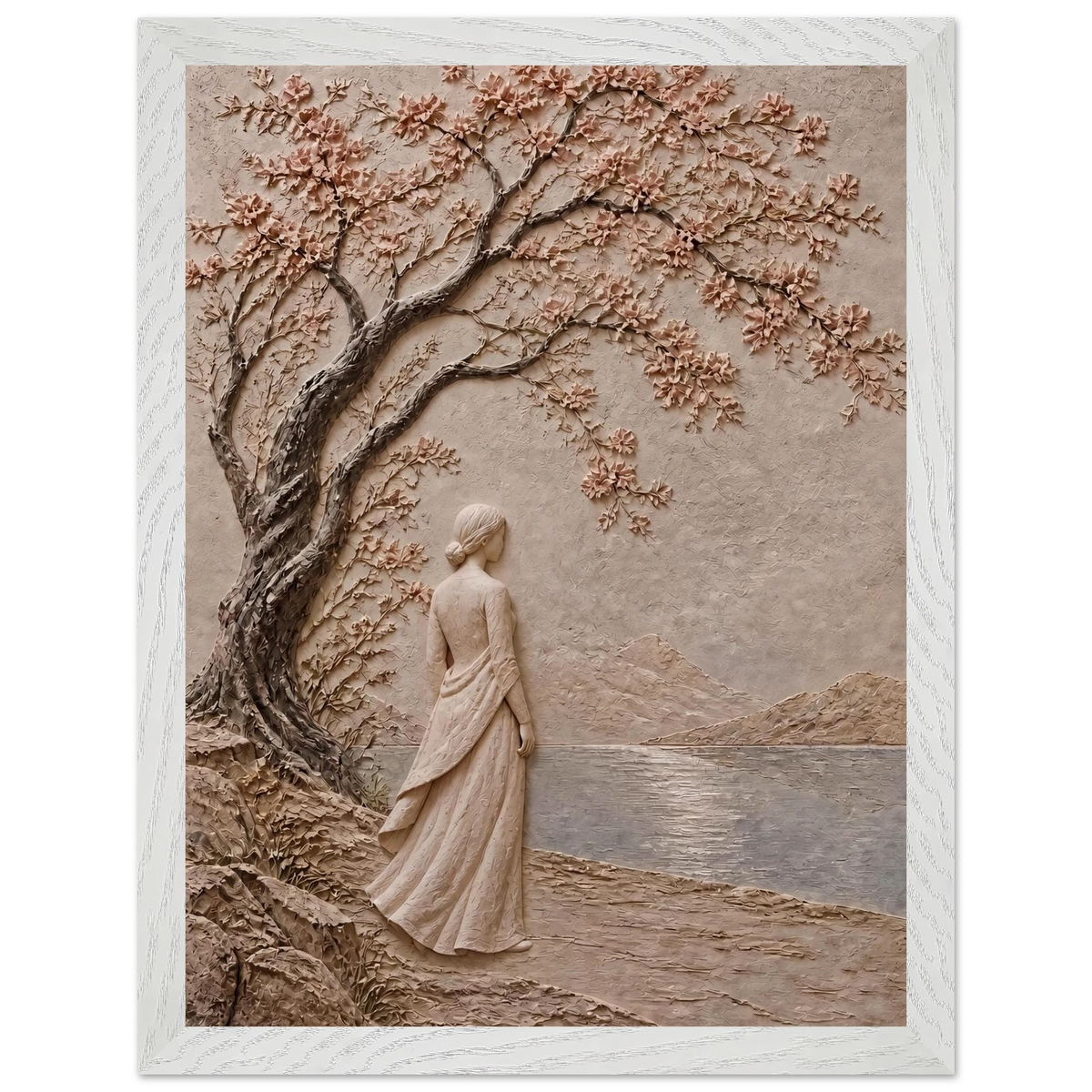 Spring Walk, petra and flora. Archival framed fine art print shown framed.