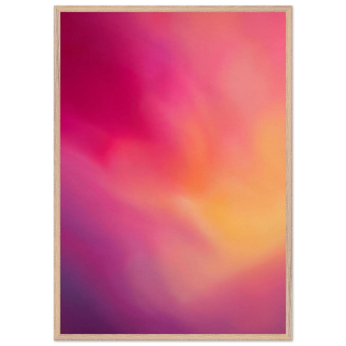 Magenta Plume: gradient, magenta and movement. Framed fine art print, alternate frame and size.