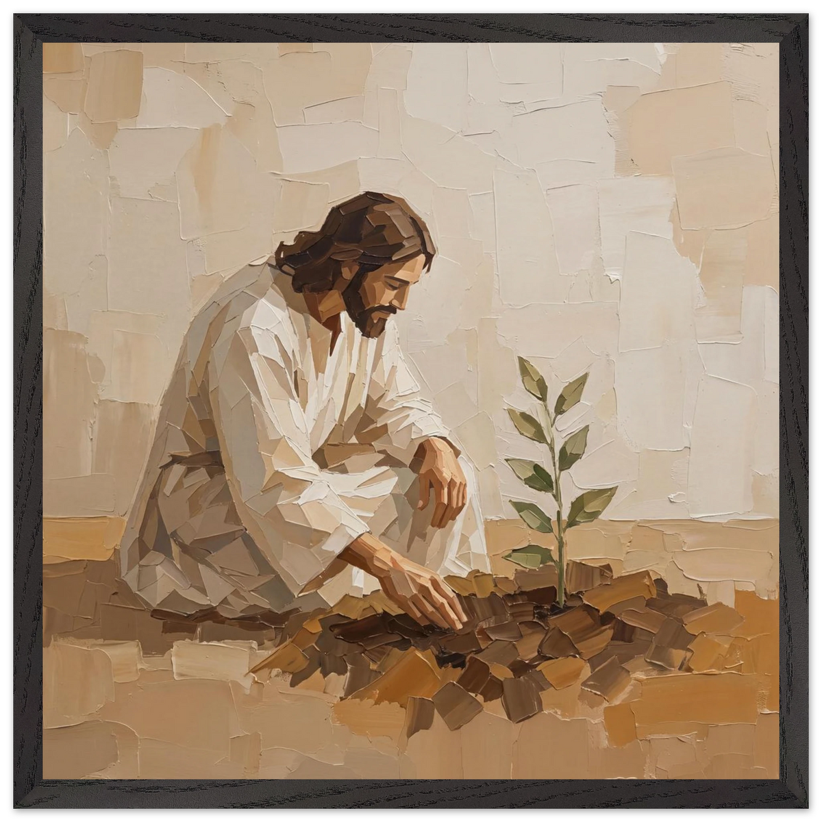 First Seeds: jesus, faith and botanical. Framed fine art print by The Light Stays.