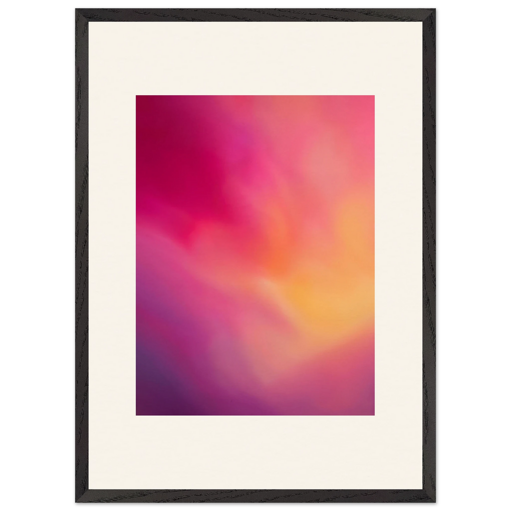 Magenta Plume: gradient, magenta and movement. Framed fine art print, alternate frame and size.