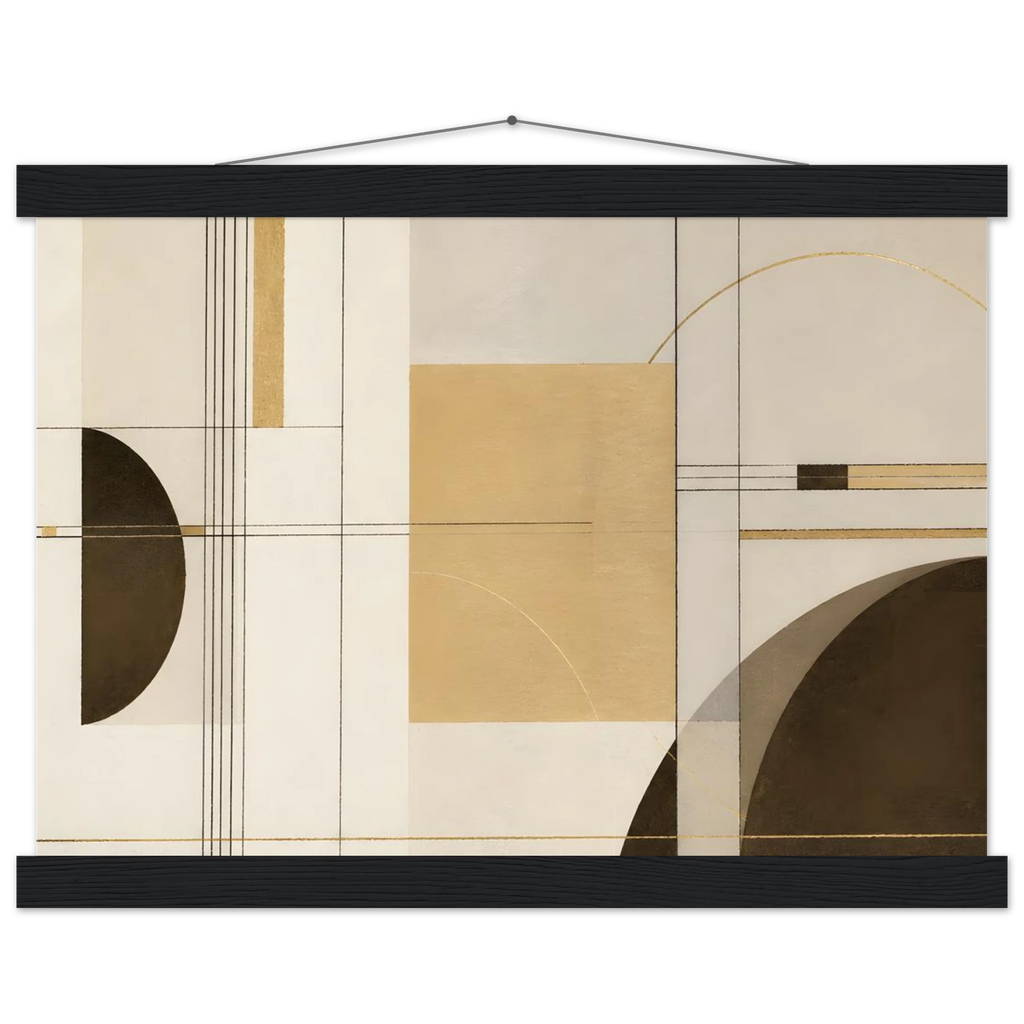 Lines of Sand: geometric abstract, neutral tones and texture. Fine art poster.