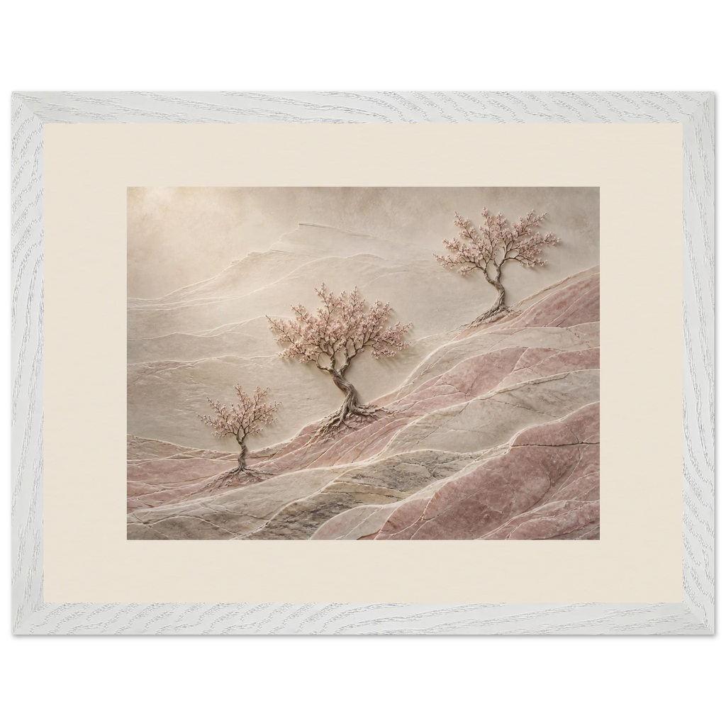 Blossom Terraces: flowers and botanical. Framed fine art print by The Light Stays.