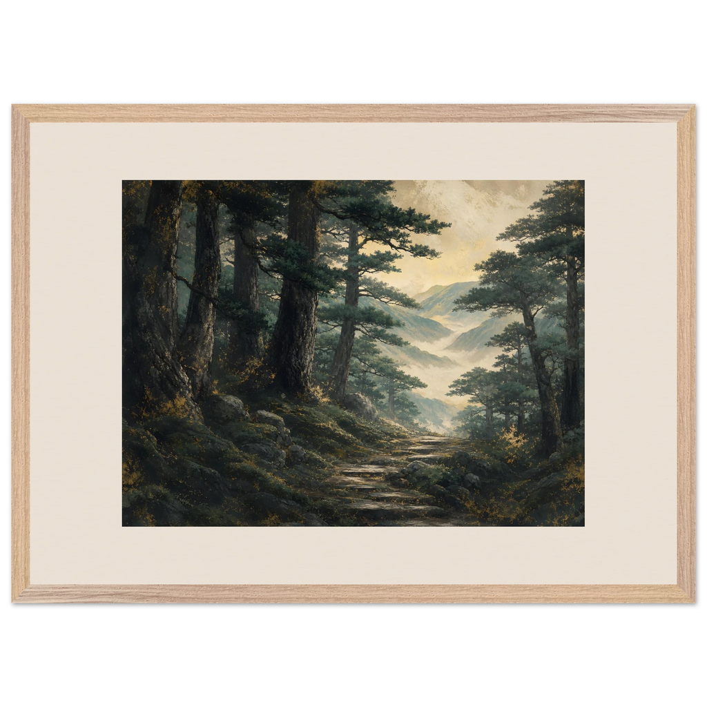 Cypress Passage: japanese art and japandi. Museum-quality framed fine art print.