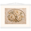 Peonies in Stone: flowers and botanical. Museum-quality fine art poster.