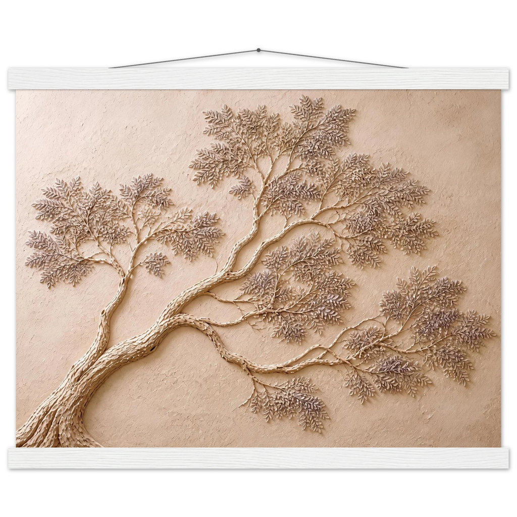 Lilac Reach, flowers and botanical. Archival fine art poster shown framed.