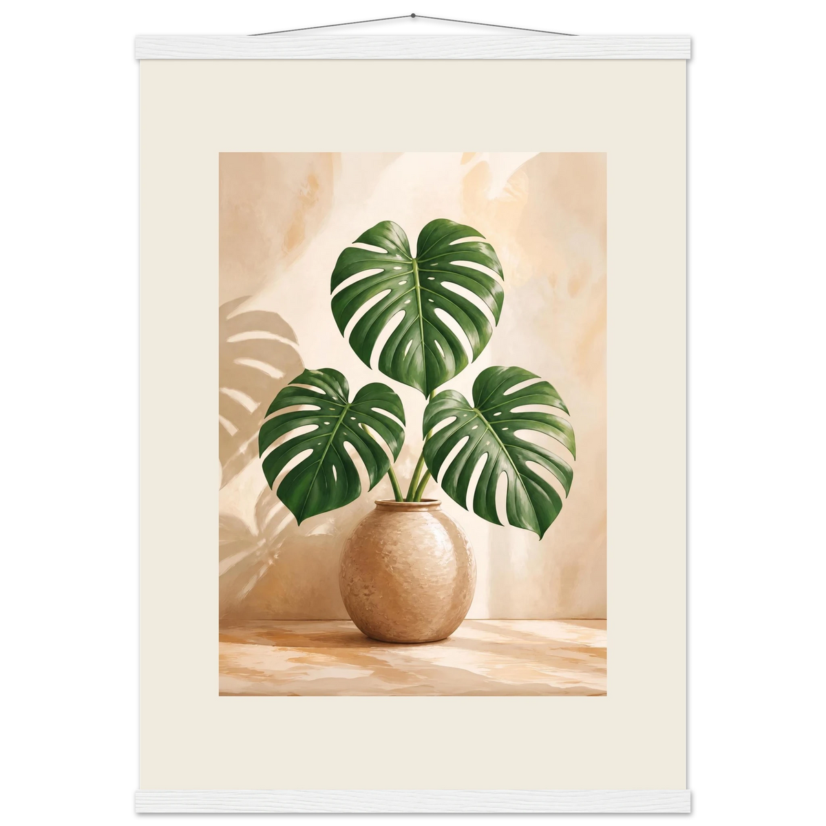 Vessel and Shadow, mediterranean and earth tones. Archival fine art poster shown framed.