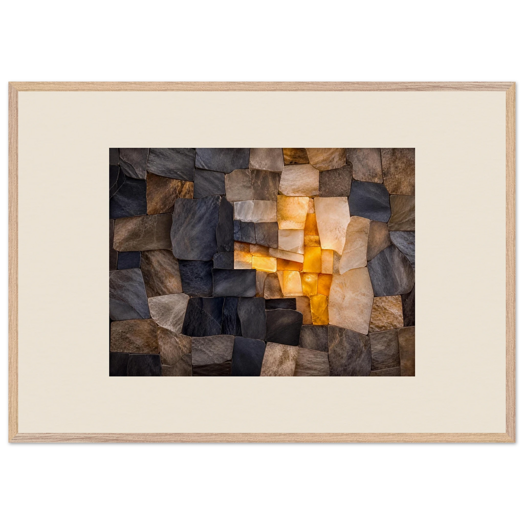 Citrine Seam, lumen and siena. Archival framed fine art print shown framed.
