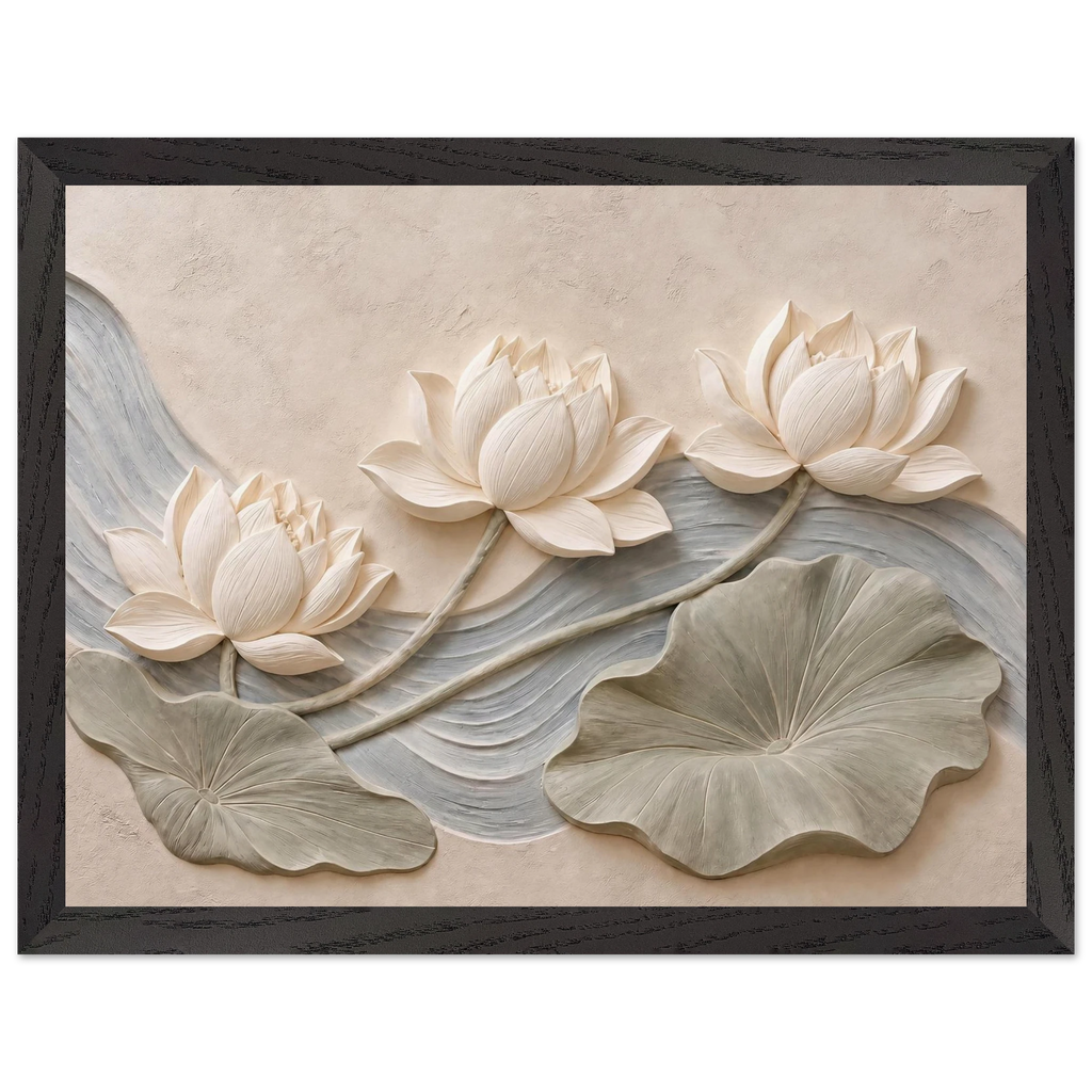 Lotus Current: flowers and botanical. Framed fine art print by The Light Stays.