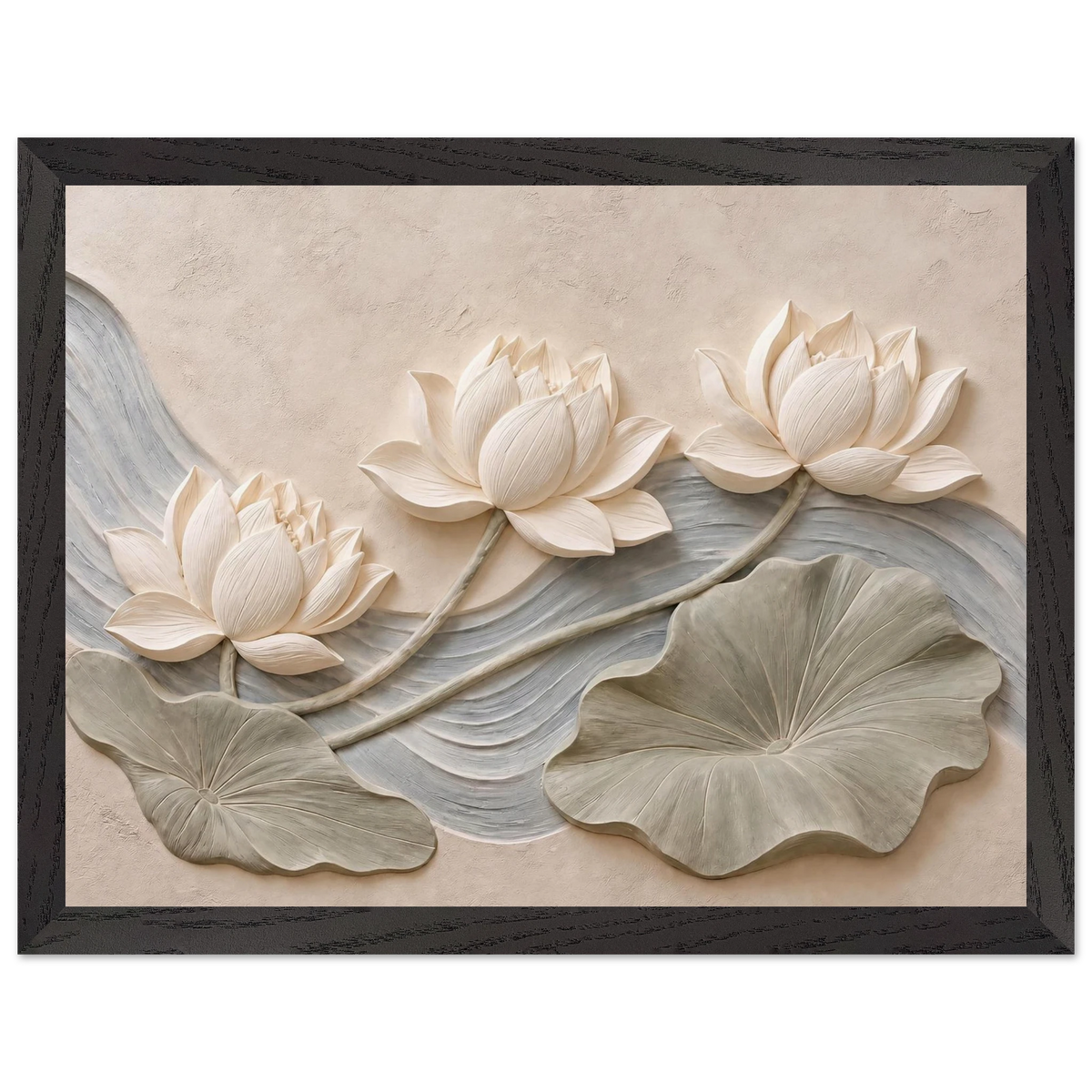 Lotus Current: flowers and botanical. Framed fine art print by The Light Stays.