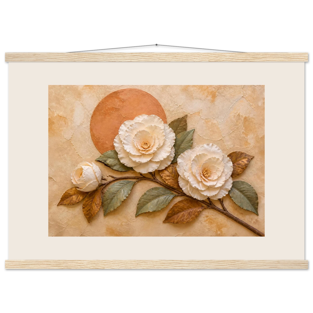 Camellia Eclipse: flowers and botanical. Fine art poster by The Light Stays.