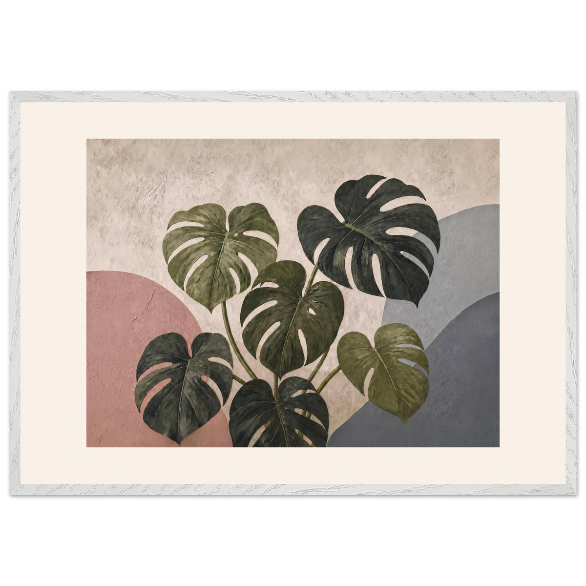 Monstera Sun, botanical and nature. Archival framed fine art print shown framed.