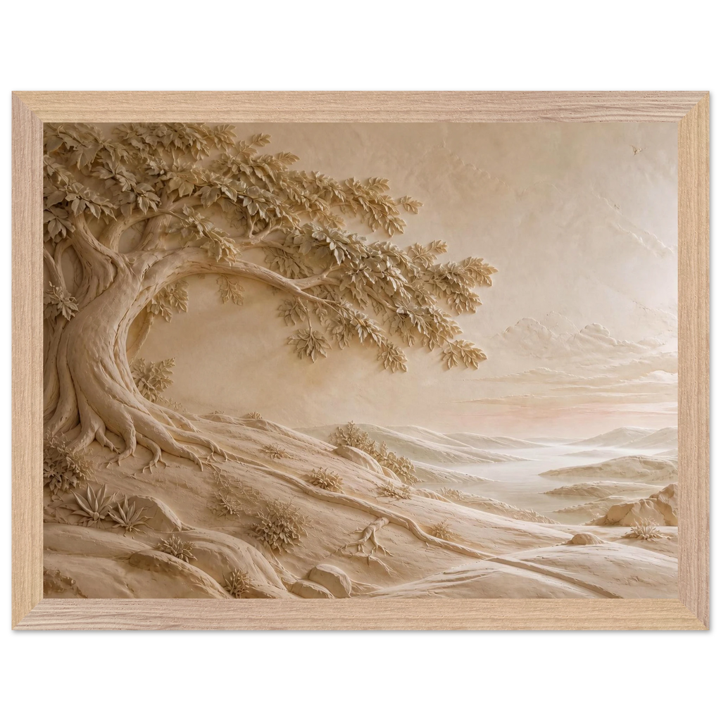 Sandstone Dawn: lumen and siena. Framed fine art print by The Light Stays.