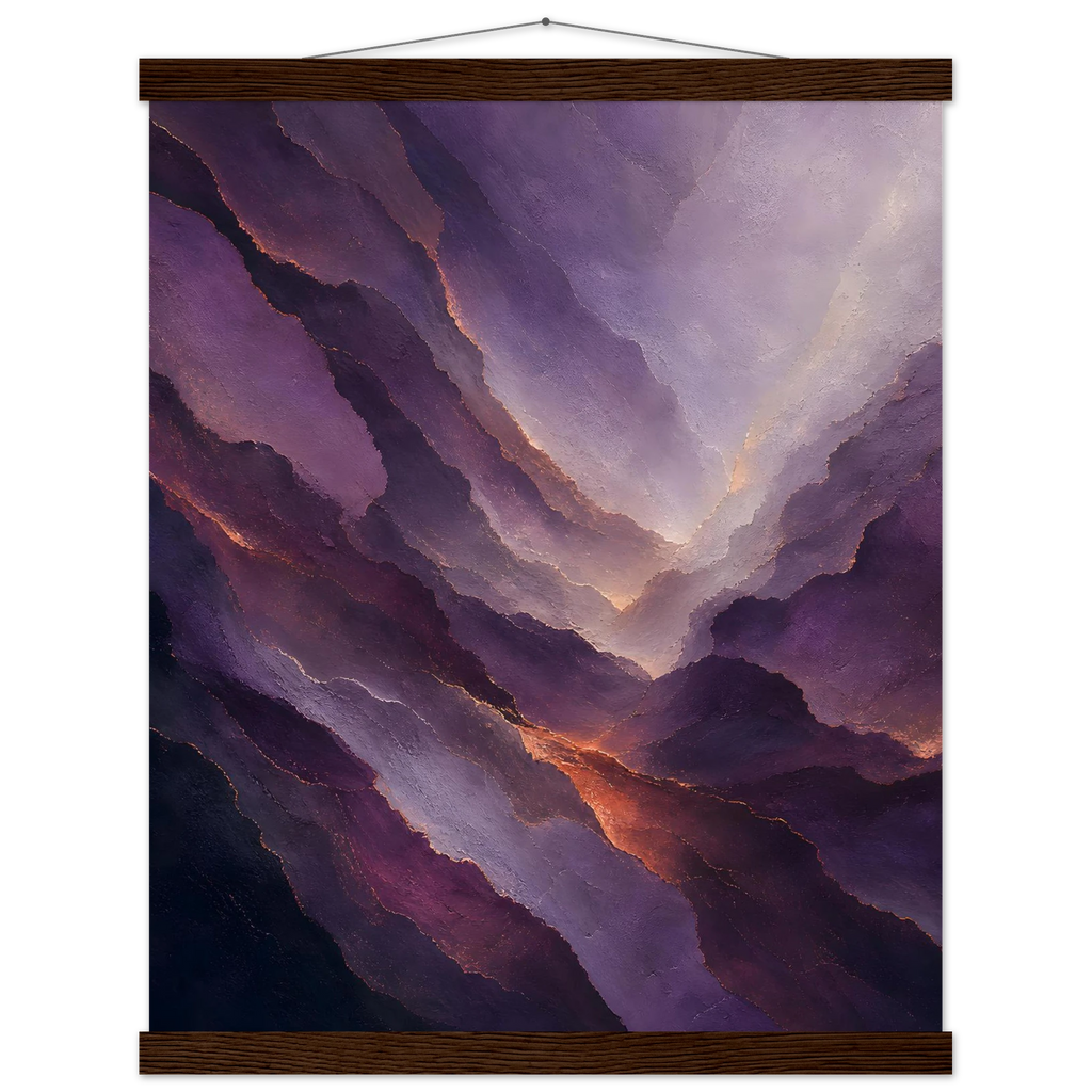 Violet Infinity: moon and night. Museum-quality fine art poster.