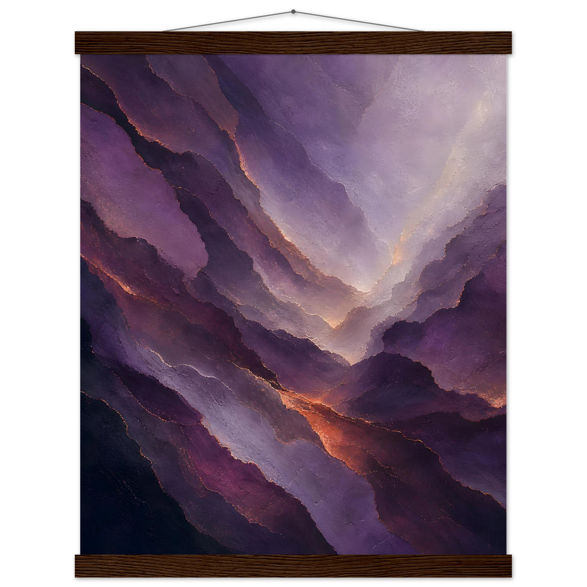 Violet Infinity: moon and night. Museum-quality fine art poster.