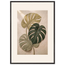 Stone Monstera, botanical and nature. Archival framed fine art print shown framed.