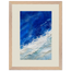 Cobalt Foam, abstract, cobalt and sea foam. Archival framed fine art print shown framed.