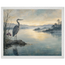 Heron at Dawn: japanese art and japandi. Framed fine art print by The Light Stays.