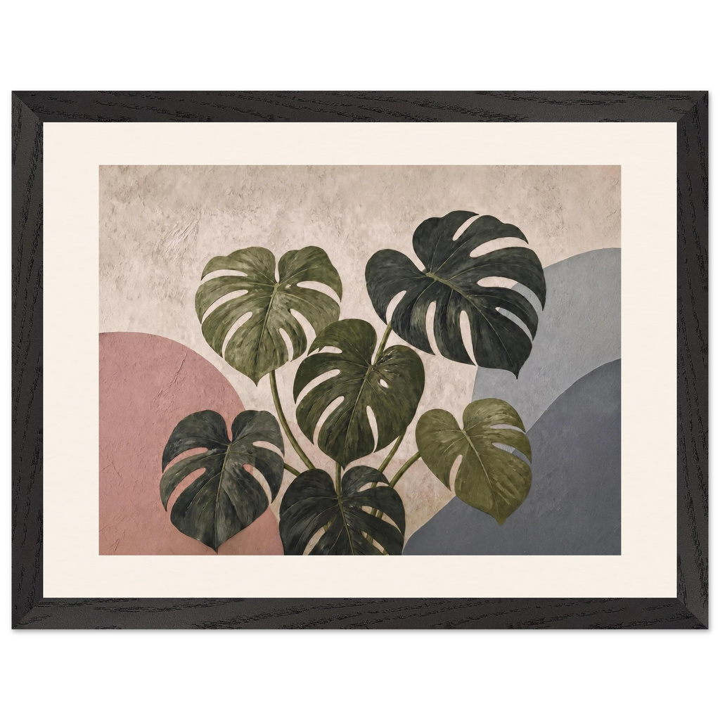 Monstera Sun: botanical and nature. Framed fine art print.